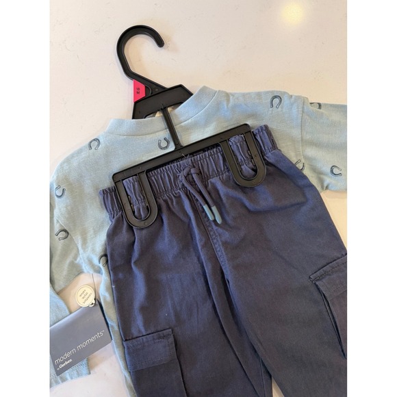 Modern Moments by Gerber Boys 18M 2-Piece Top and Cargo Pants Set Toddler New - Picture 6 of 8